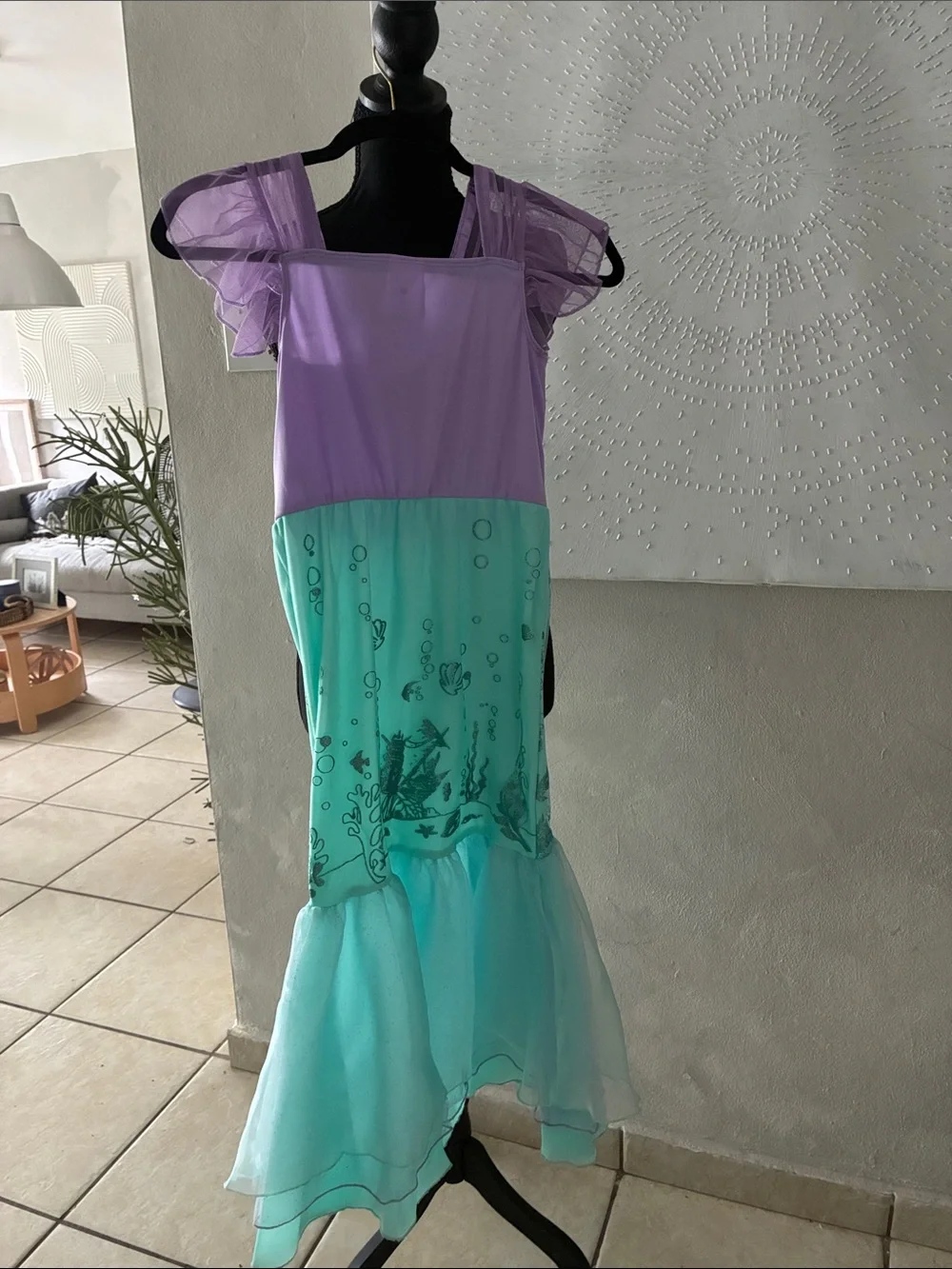 Princess Ariel Little Mermaid Costume Dress - Purple and Aqua
